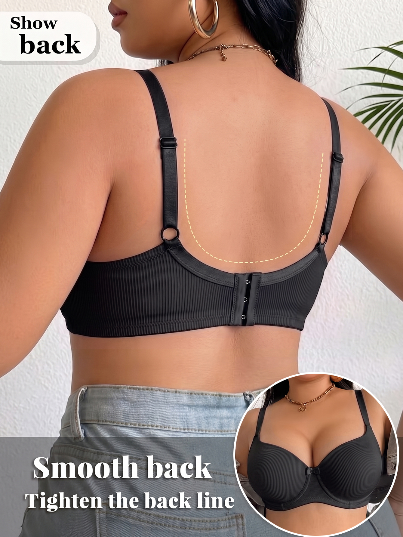 Plus Size Anti-Sagging Women B - Plunge Bra Push Up review and price
