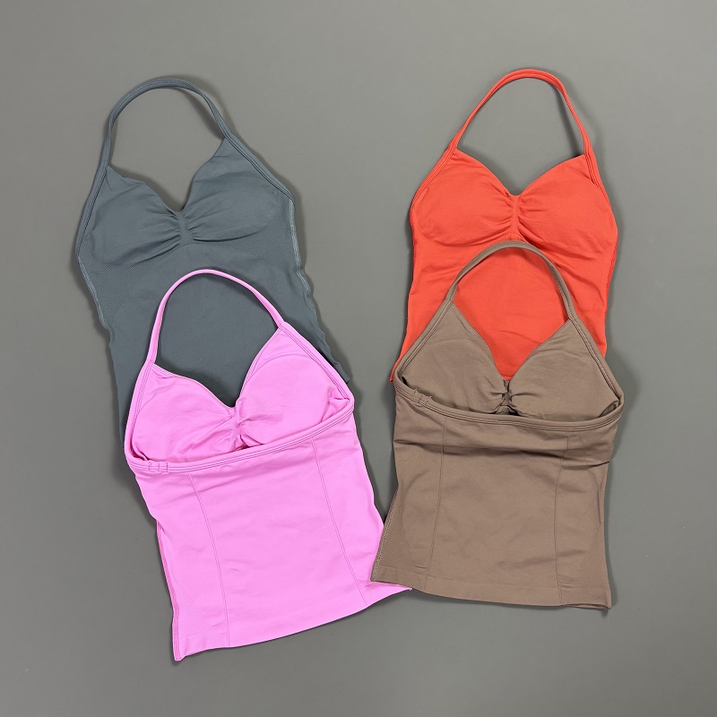 Sports Tank Top Women Halter V - T Shirt Bra Seamless review and price