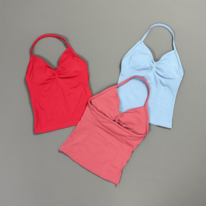 Sports Tank Top Women Halter V - T Shirt Bra Seamless review and price