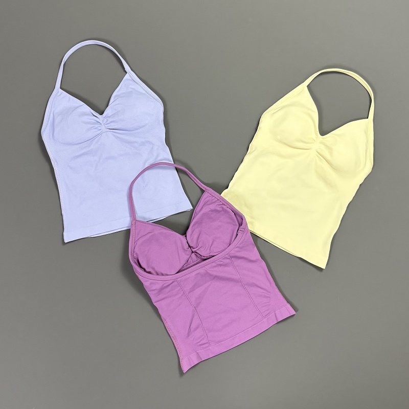 Sports Tank Top Women Halter V - T Shirt Bra Seamless review and price