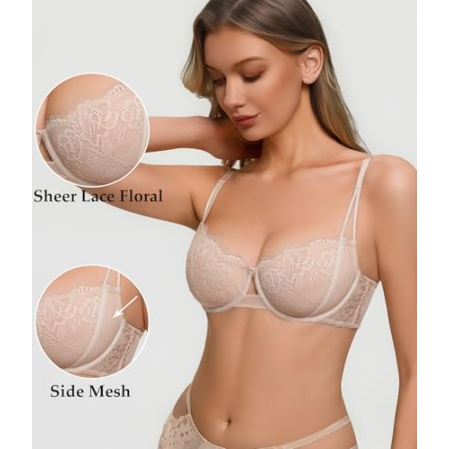 Avidlove Lace Bras for Women S - Demi Bra Balconette review and price