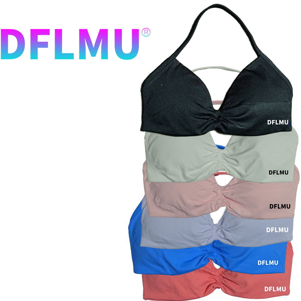 DFLMU Women Halter Sports Bra  - Plunge Bra Push Up review and price