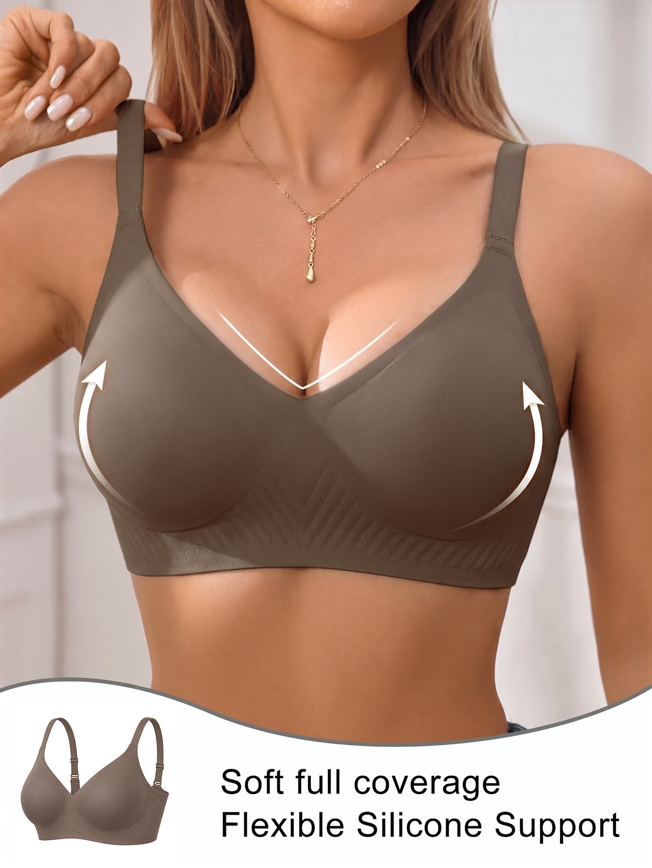 Full Coverage Push Up Jelly Su - Wirefree Bra Comfort review and price