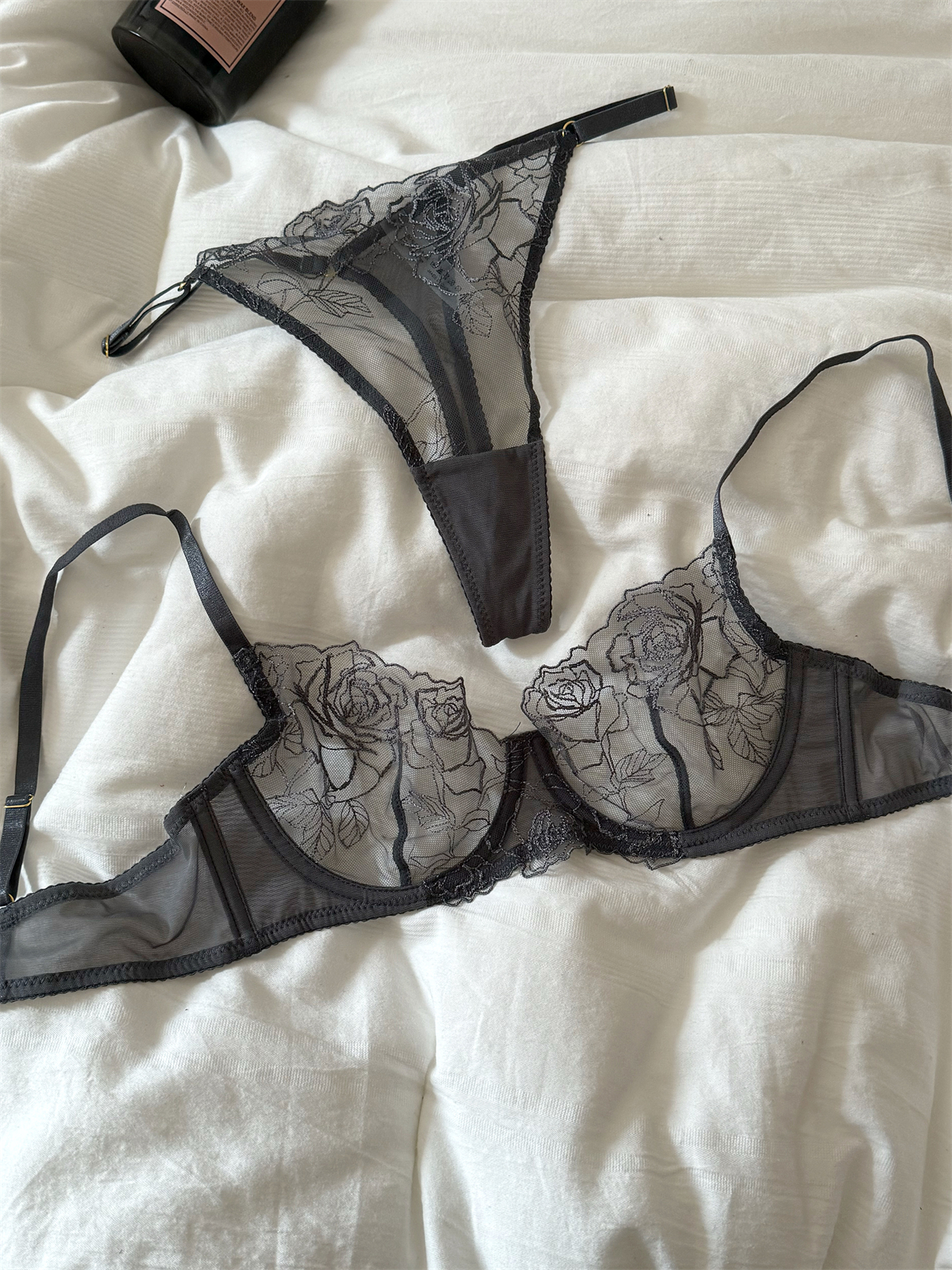 Lace embroidered flowers mesh  - Cotton Bra Everyday review and price