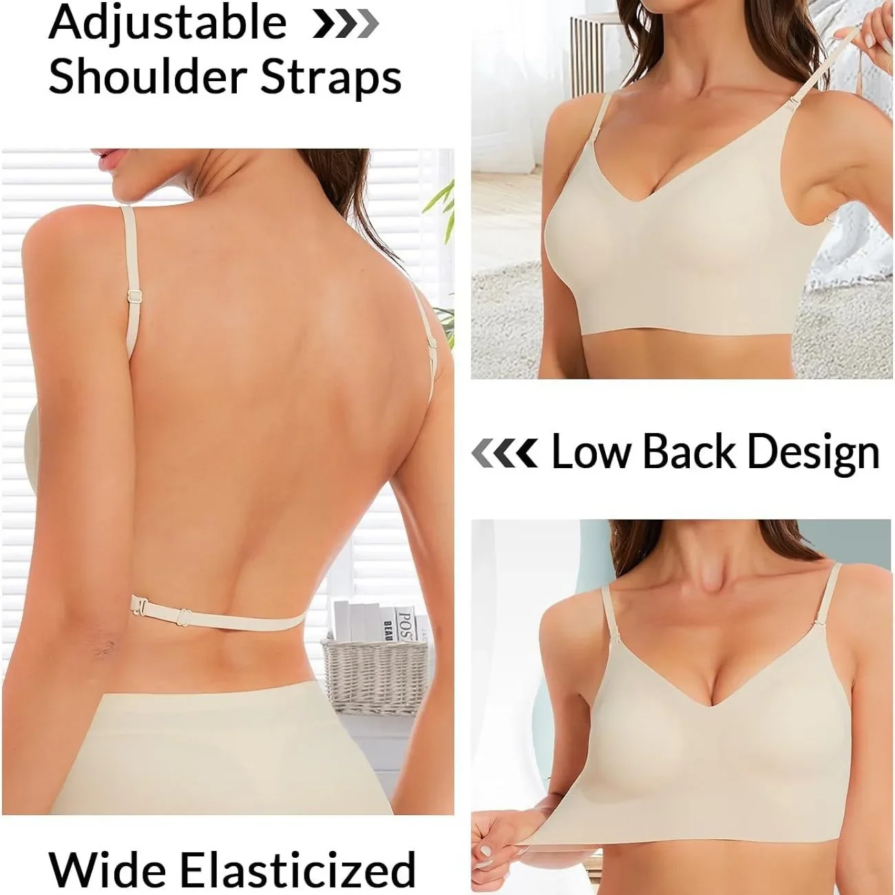 Top RatedSeamlLow Back Bra Sup - Convertible Bra Multiway review and price
